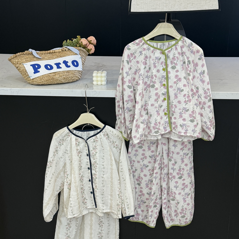 【现货】leomama儿童睡衣春秋季长袖纯棉中大童2025全棉女童家居服
