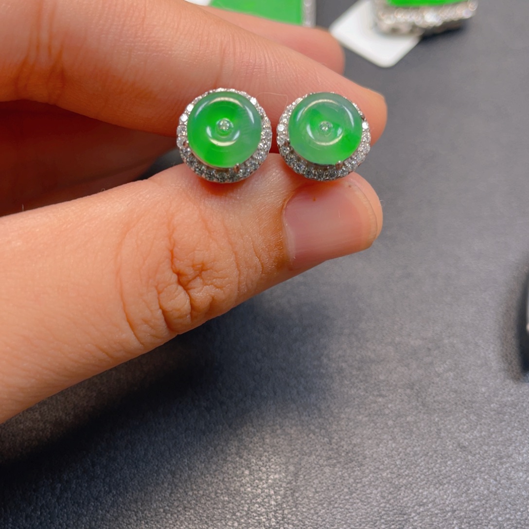 翡翠银S925镶嵌吊坠(不含链)