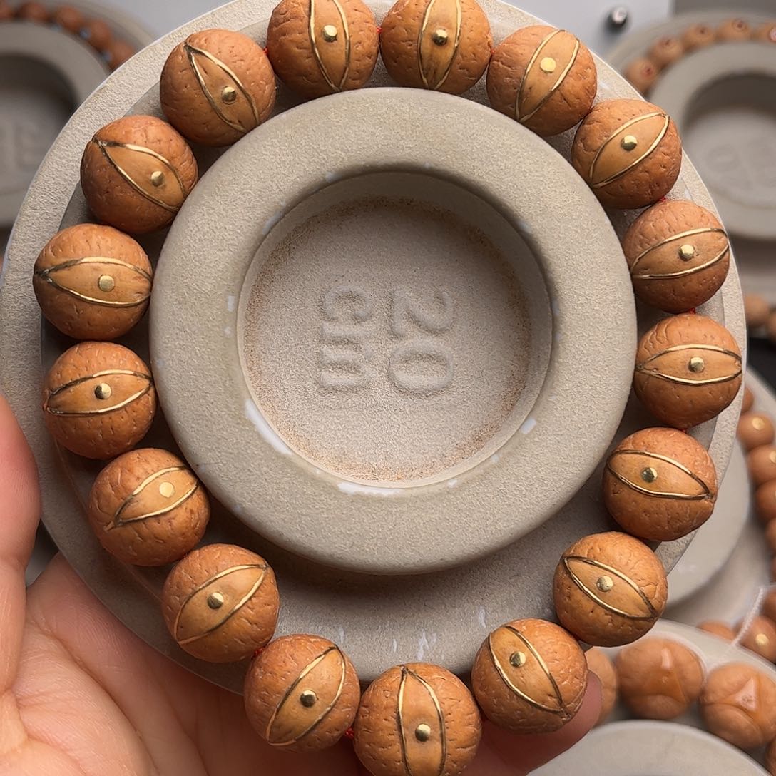 凤眼菩提手串15镶嵌描眼