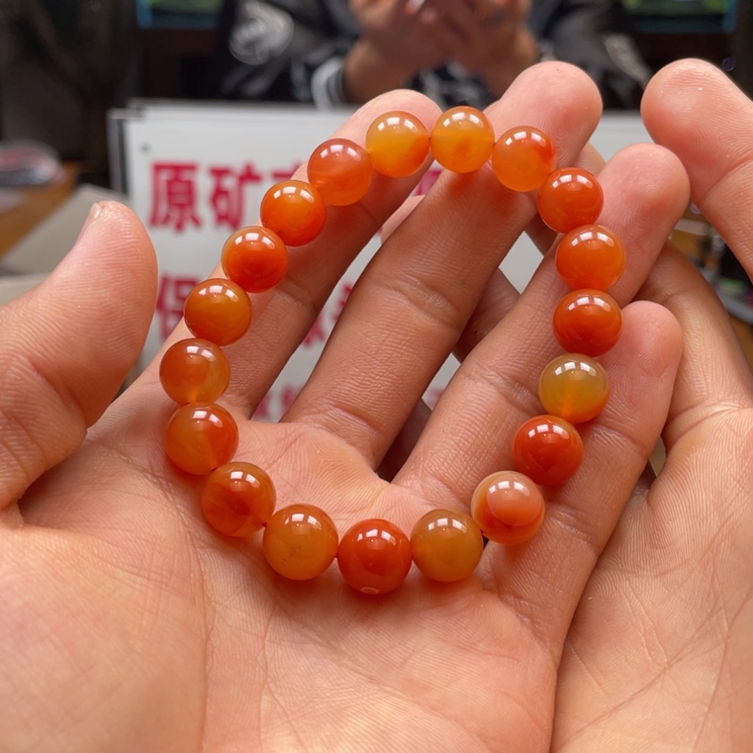 南红玛瑙鸡油黄单圈10mm未镶嵌