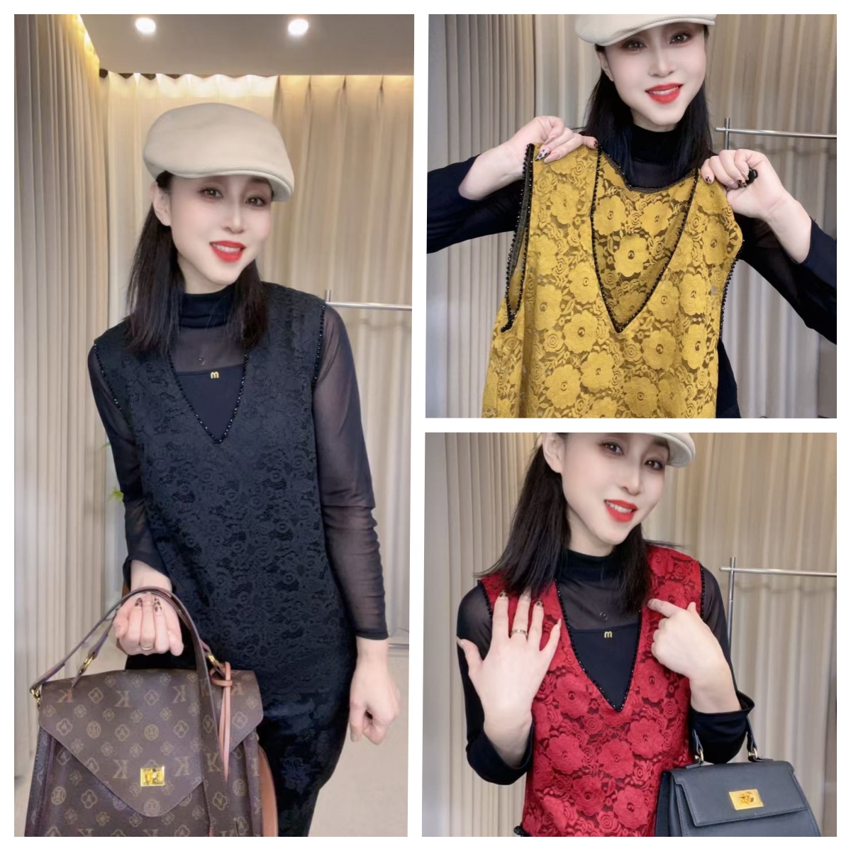 753时尚洋气新中式复古盘扣马甲女2025春季新款宽松显瘦砍袖上衣