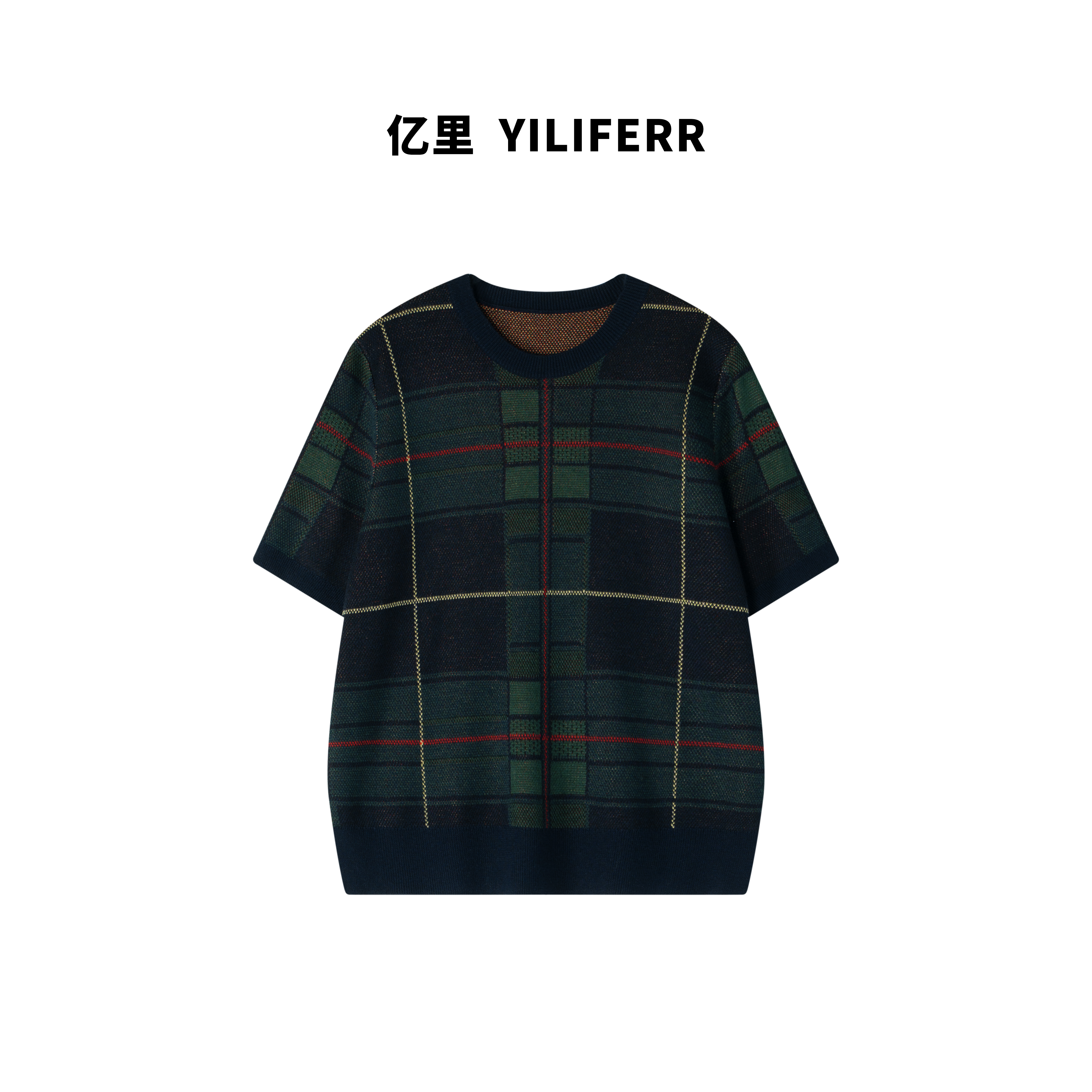 【YILI显瘦女装】时尚百搭软糯套头针织短袖t Y0676