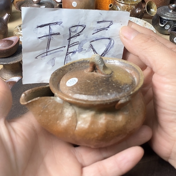 杯手工粗陶、柴烧茶器