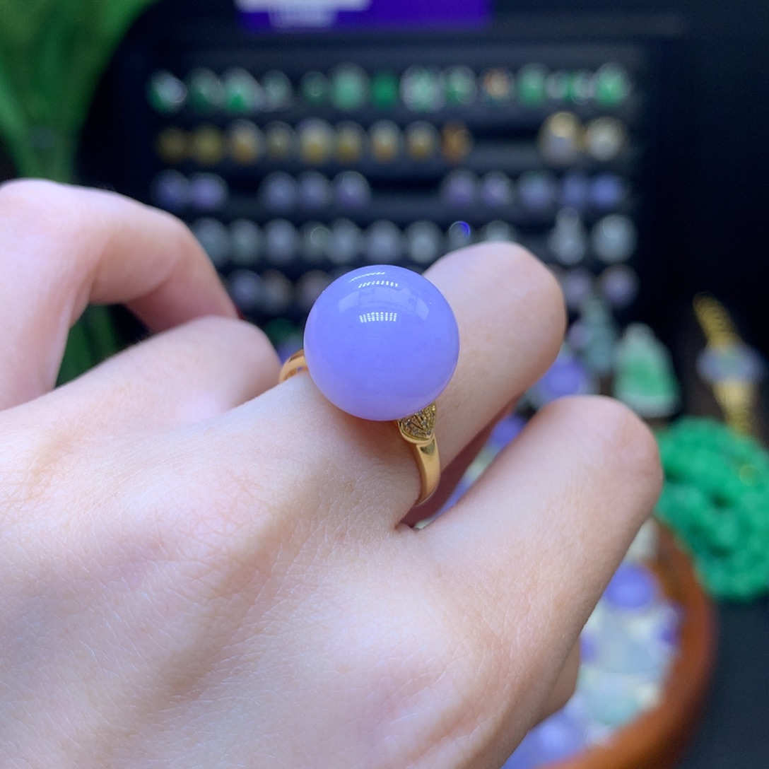 翡翠颈饰18K金镶嵌天然