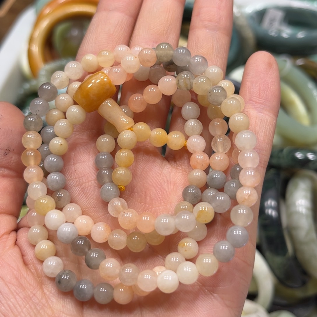 蛇纹石玉手链未镶嵌