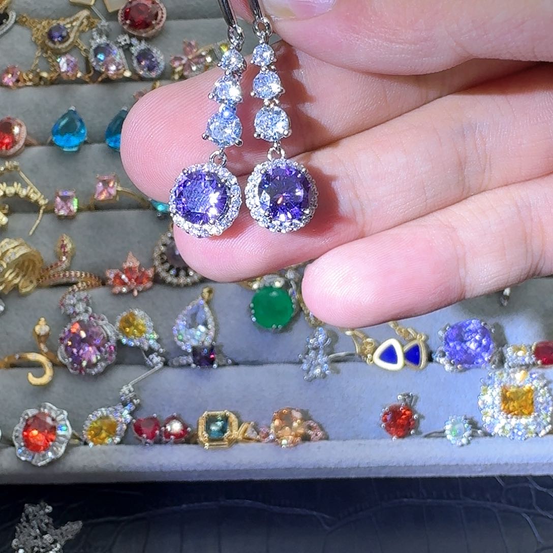 托帕石戒指银S925镶嵌