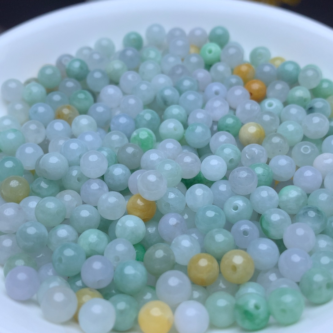 【闪购商品】翡翠手链未镶嵌卡5.3冰三彩50个