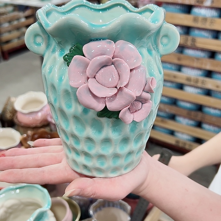 有孔.凑满10元发货多肉陶瓷花盆！