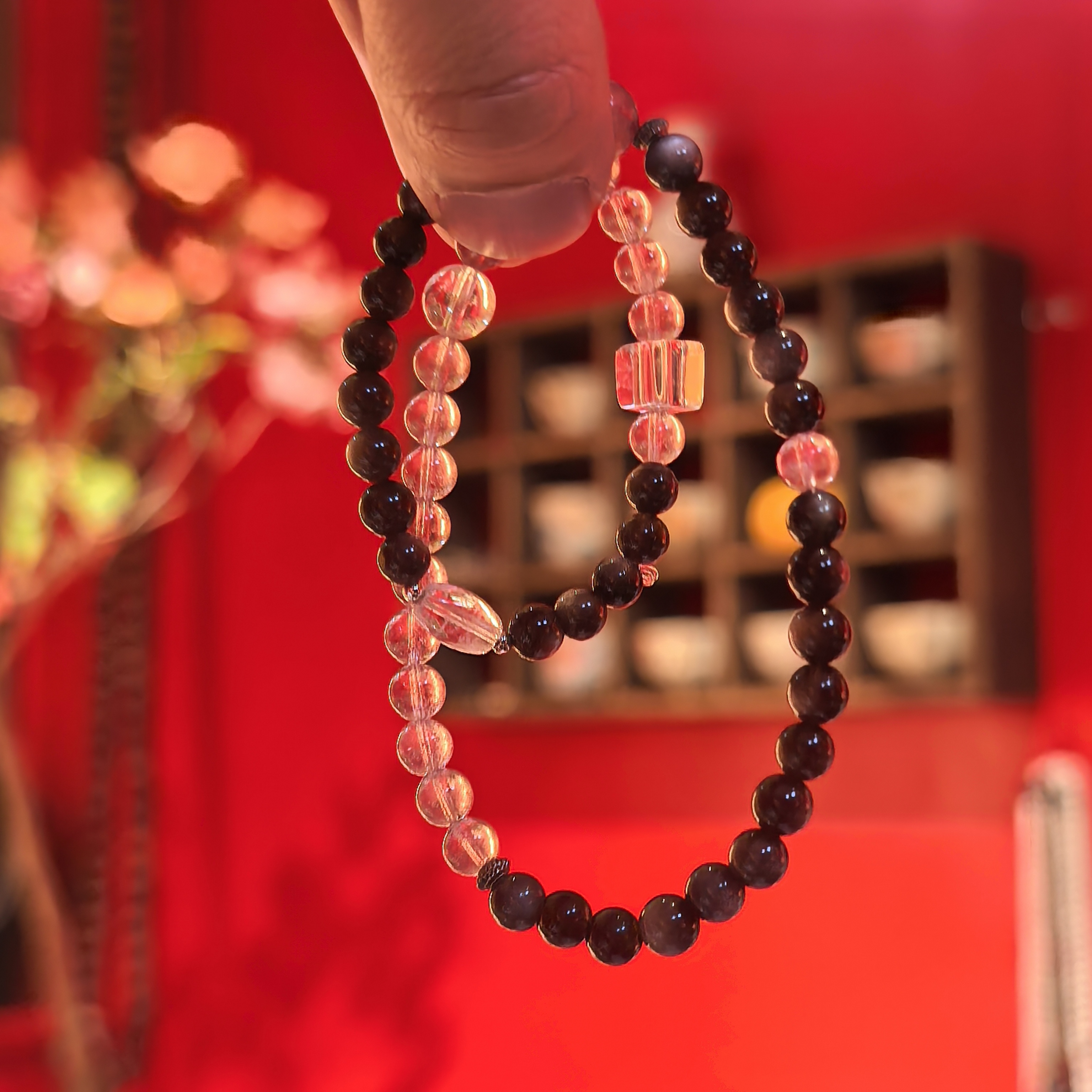 钛钢木质手链 非金属木质手链 设计款双圈精致新年款