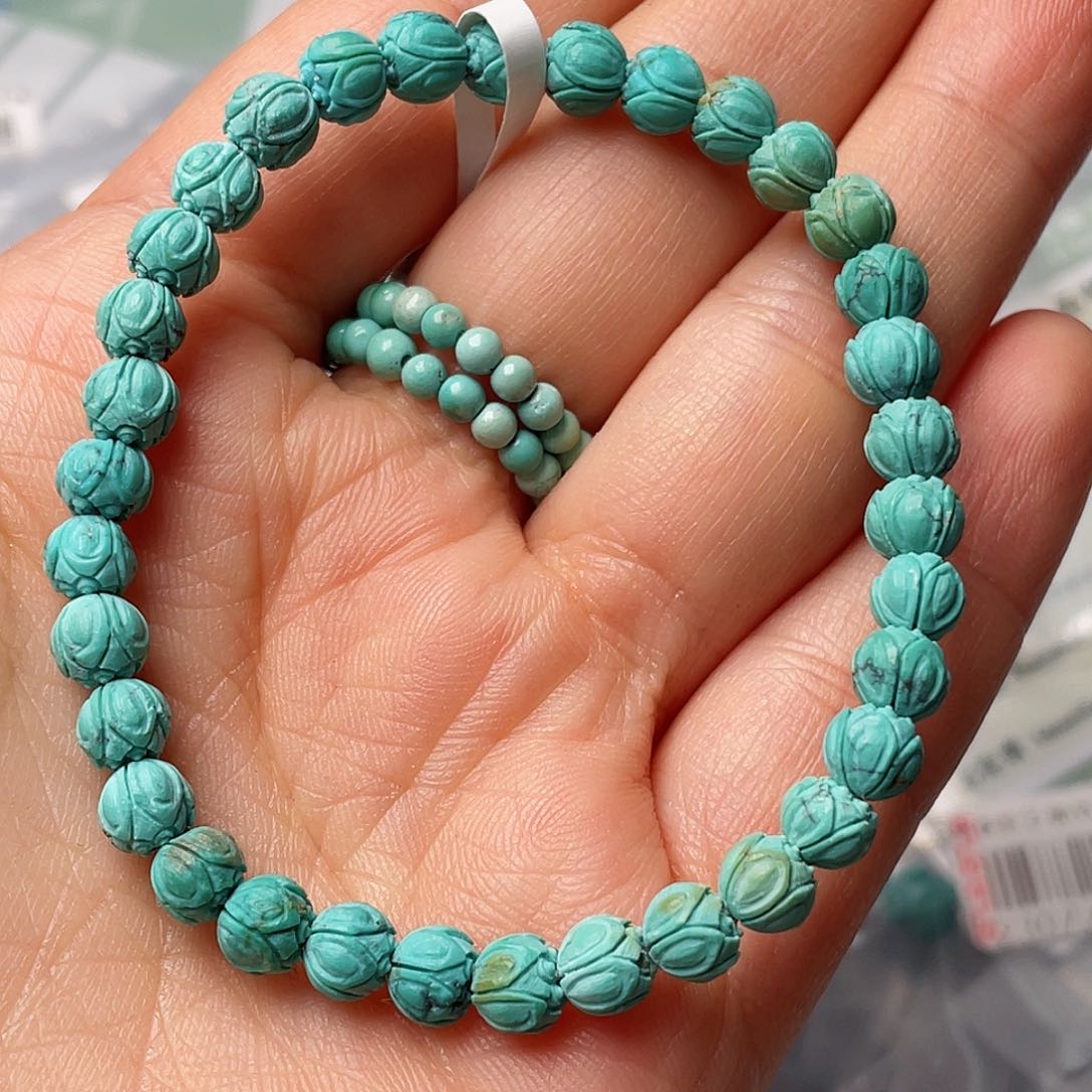绿松石珠宝半成品未镶嵌