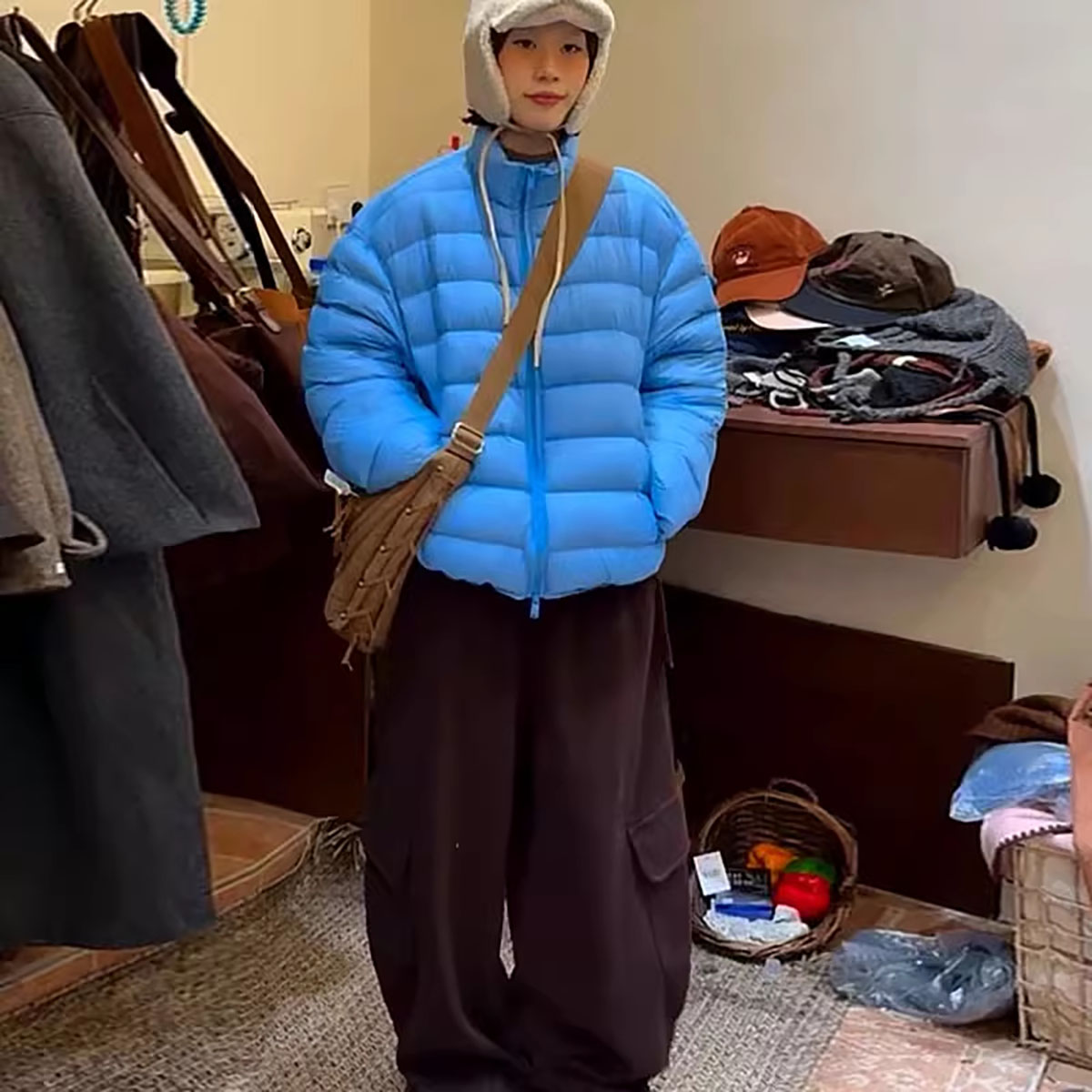 【8012】轻薄棉服女冬季2025新款立领面包服保暖短款外套