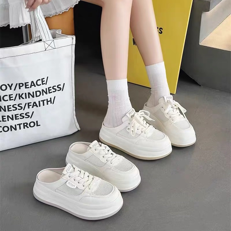 平底学生板鞋休闲夏季厚底小白鞋休闲板鞋透气薄款