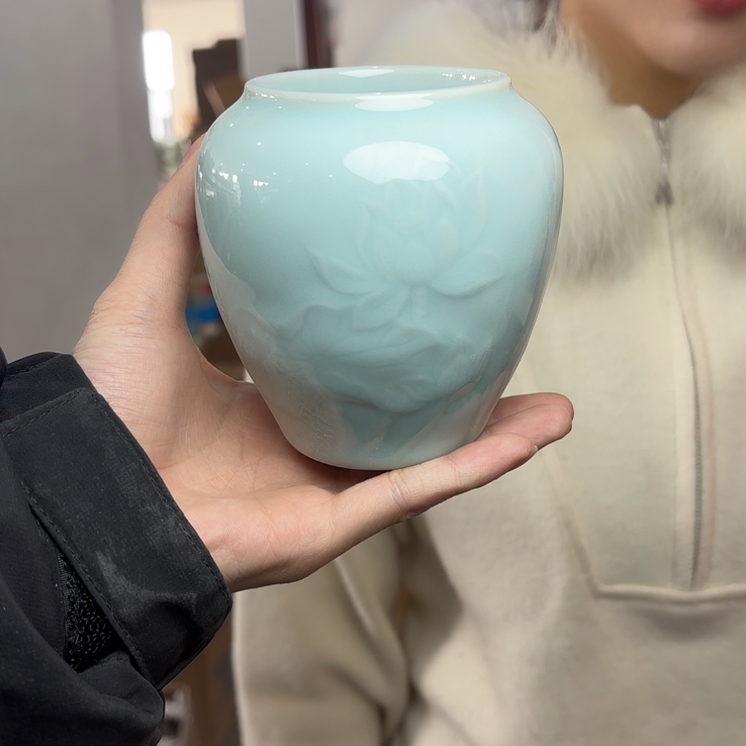 龙泉云间青瓷小米茶器