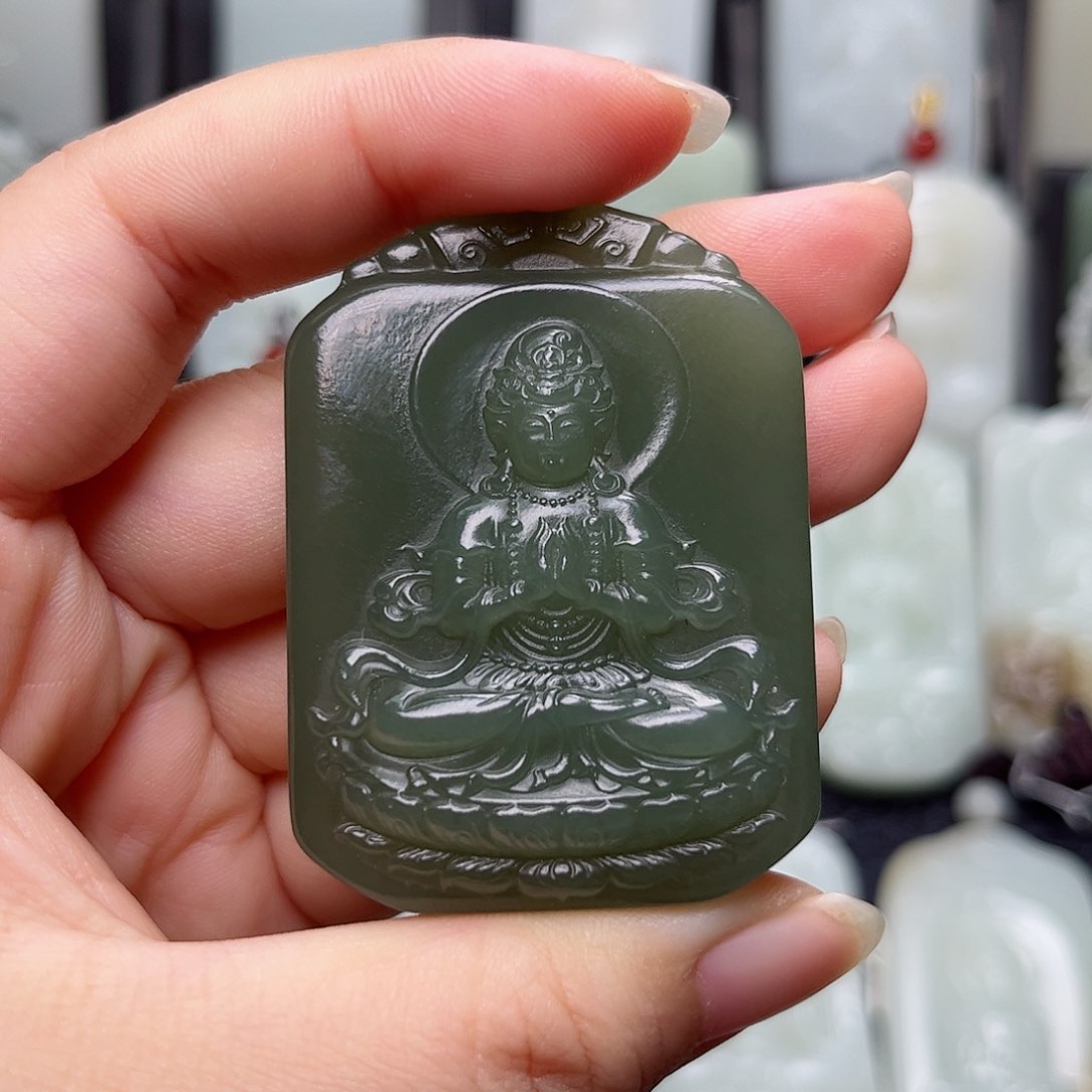 和田玉未镶嵌挂件