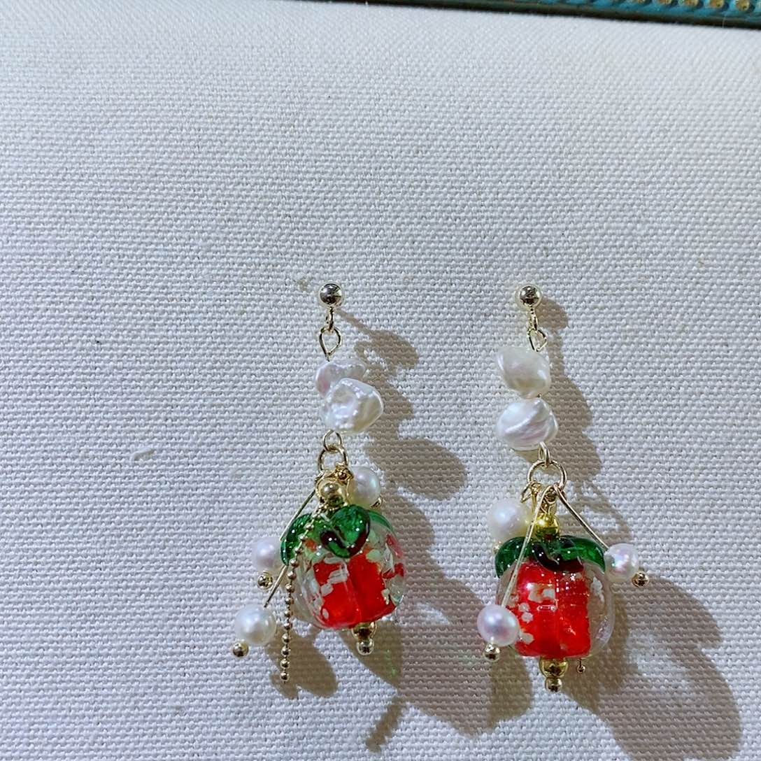 银S925镶嵌耳饰淡水珍珠