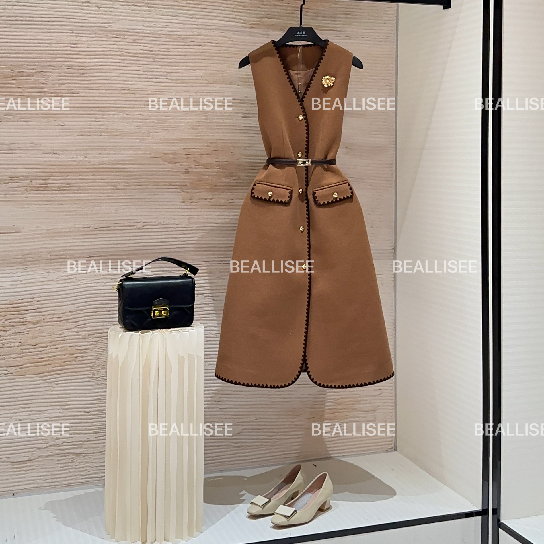 【宠粉价】秋冬新款无袖显瘦国风时尚宽松连衣裙W-A1710