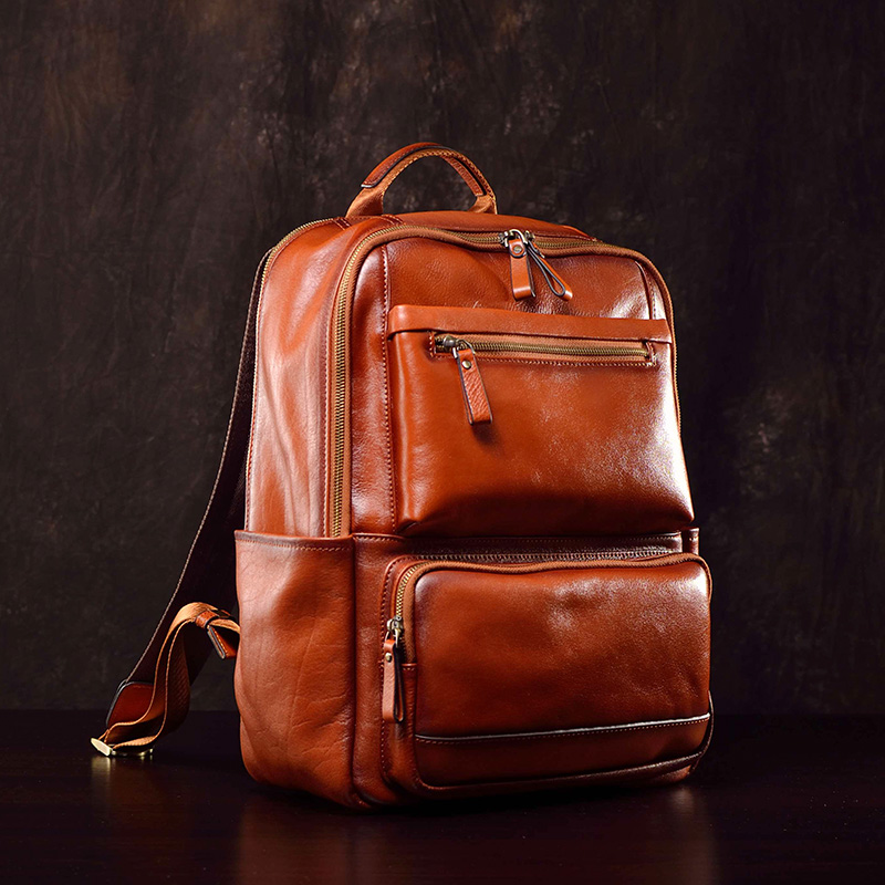 男士双肩包牛皮背包时尚休闲韩版潮流通勤电脑包大容量户外旅行包
