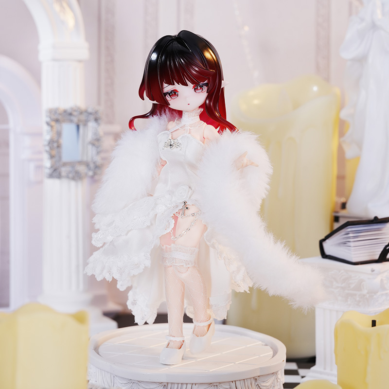 COME4FREE 童话系列白天鹅+黑天鹅组合娃衣OB11玩偶12分裙子衣服