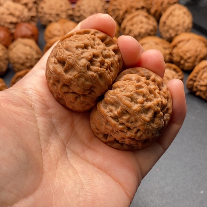 油***底文玩核桃把件43尺如意