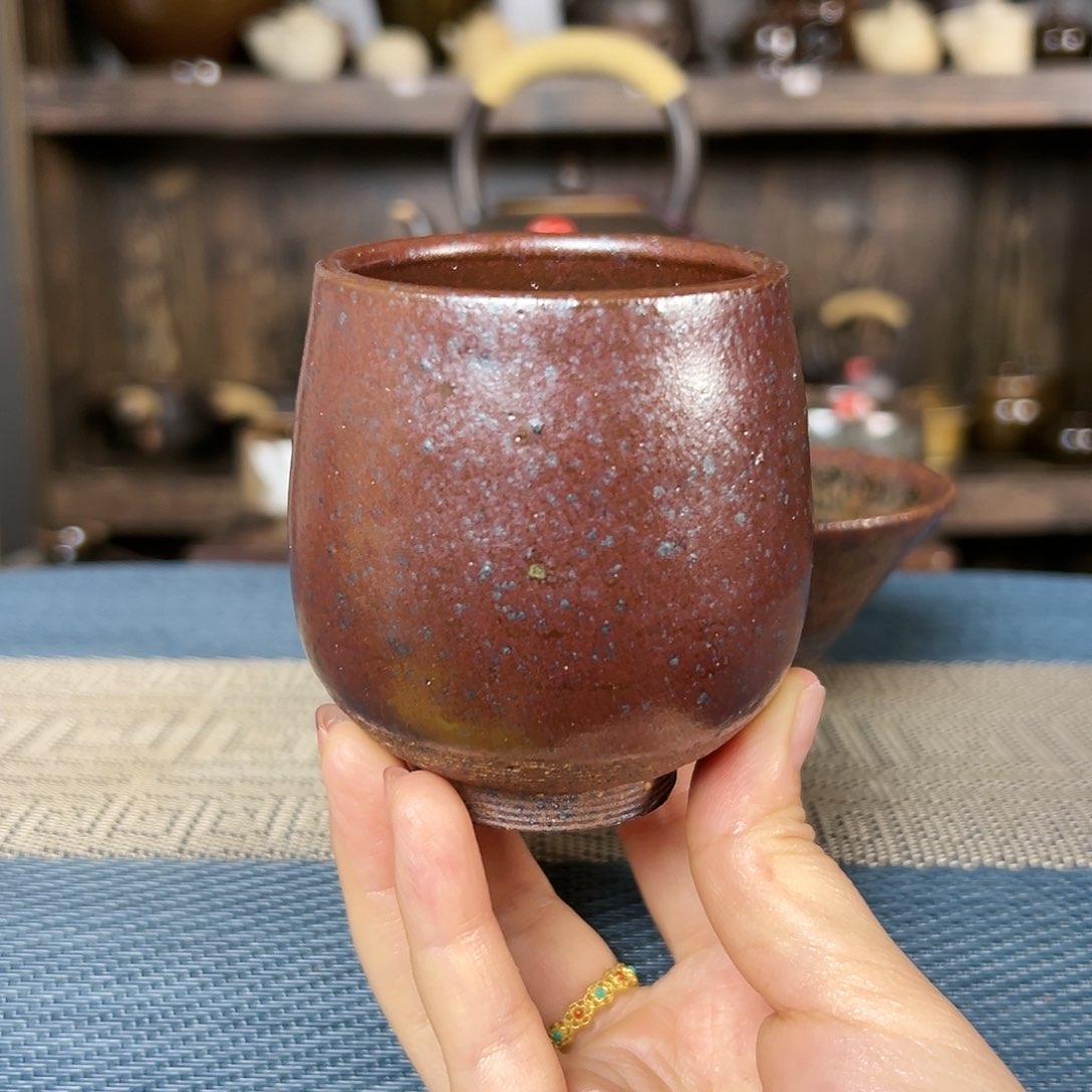 纯手工紫金色闻香杯