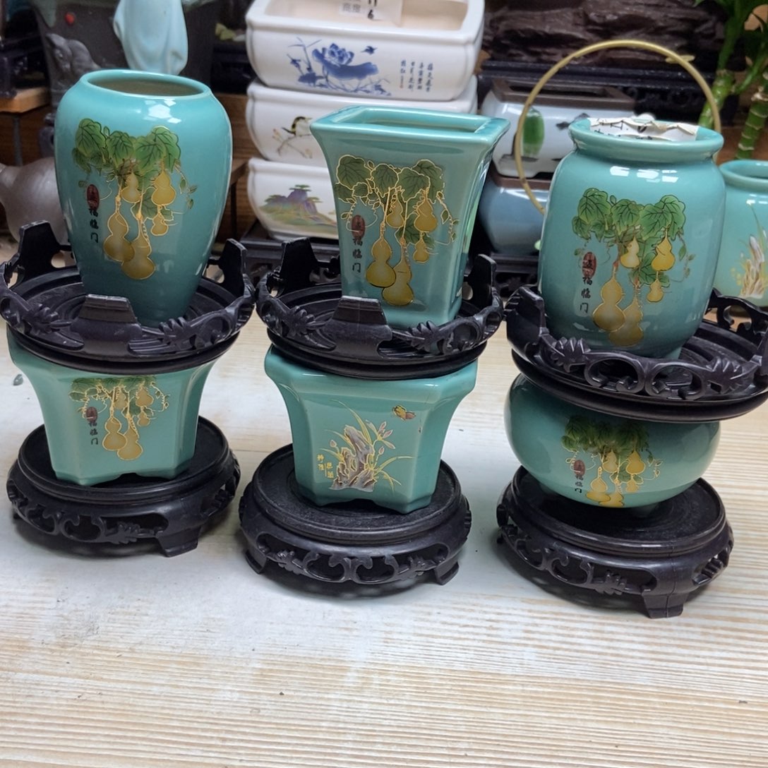 瓷片陶瓷花盆陶瓷艺术