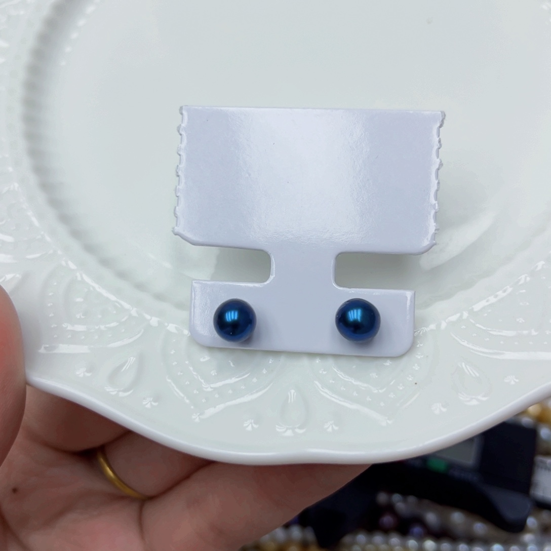 淡水珍珠耳饰银S925镶嵌