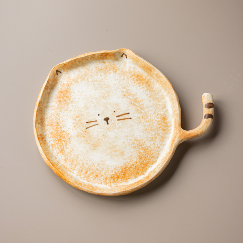 编号156面包猫猫立体尾巴浅碟