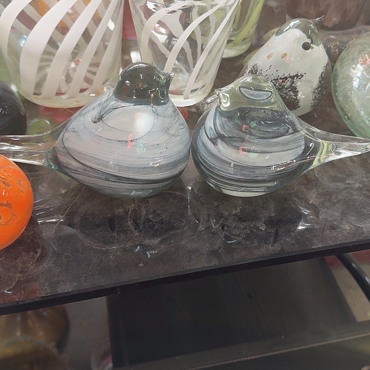 琉璃一对直径13不完美磨痕