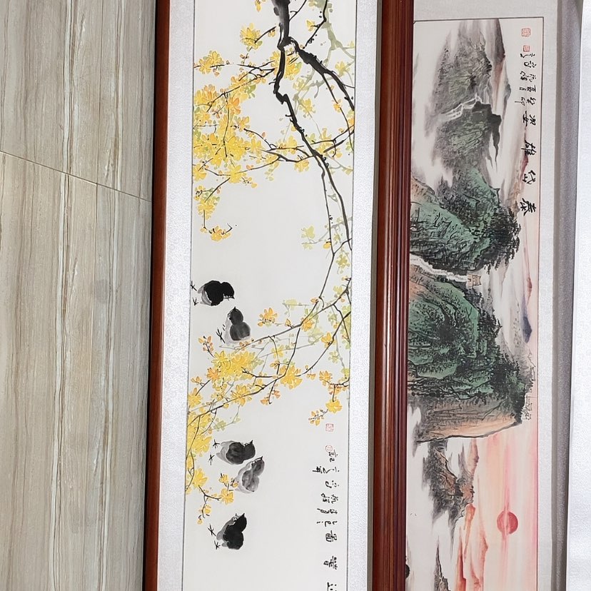 【闪购商品】国画书画作品带框163×48