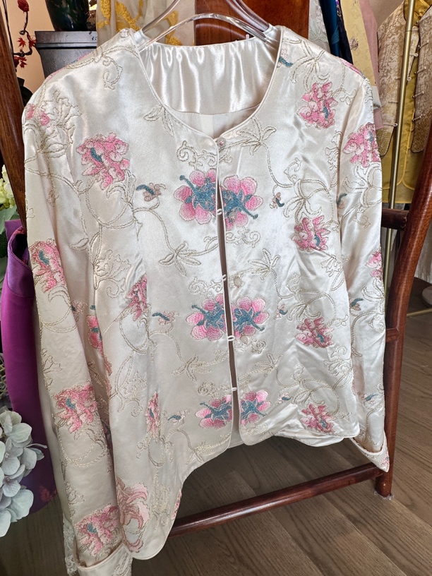 玛薇丝【花间梦】醋酸重工刺绣勾金新中式外套