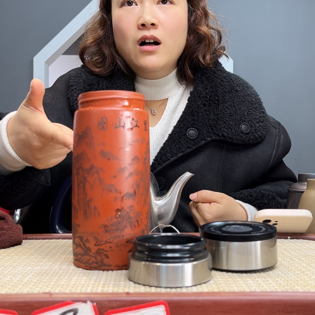 紫砂茶杯宜兴紫砂保温杯
