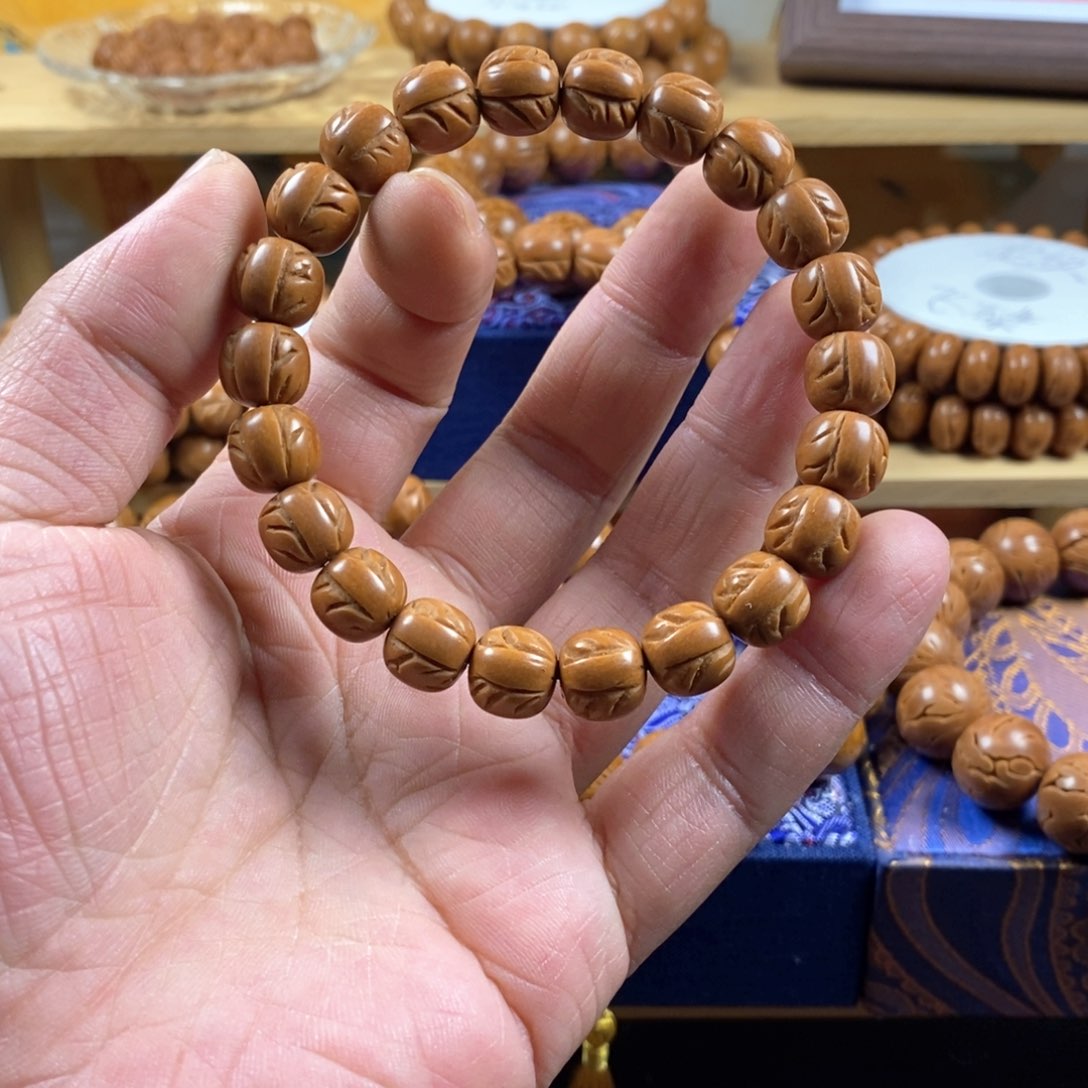 桃核手串追**梦龙纹桃核老型