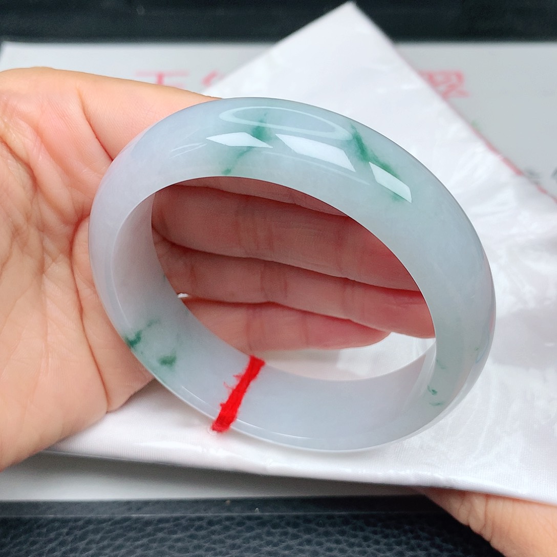 未镶嵌手镯翡翠冰胶兰花轮胎30