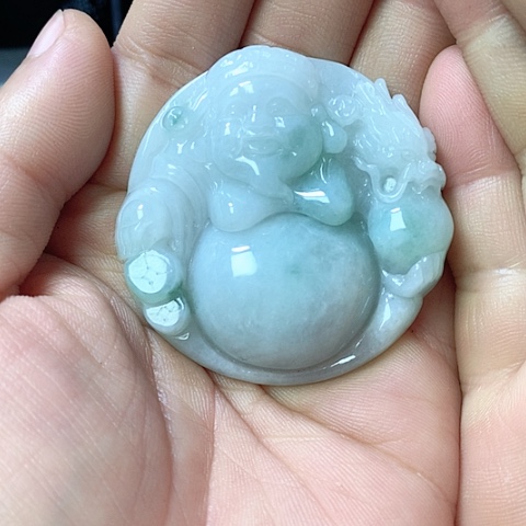 翡翠颈饰未镶嵌天然缅甸翡翠a货