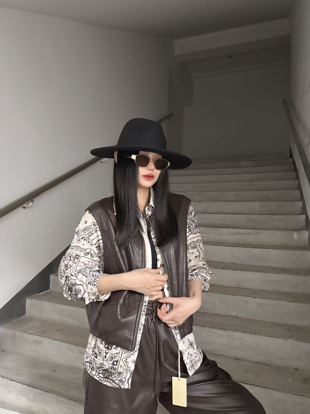 复古气质休闲宽松百搭高级感短外套女2025秋季新款蛋白皮夹克上衣