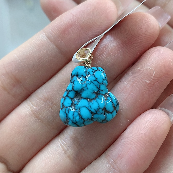 绿松石珠宝奇石18K金镶嵌