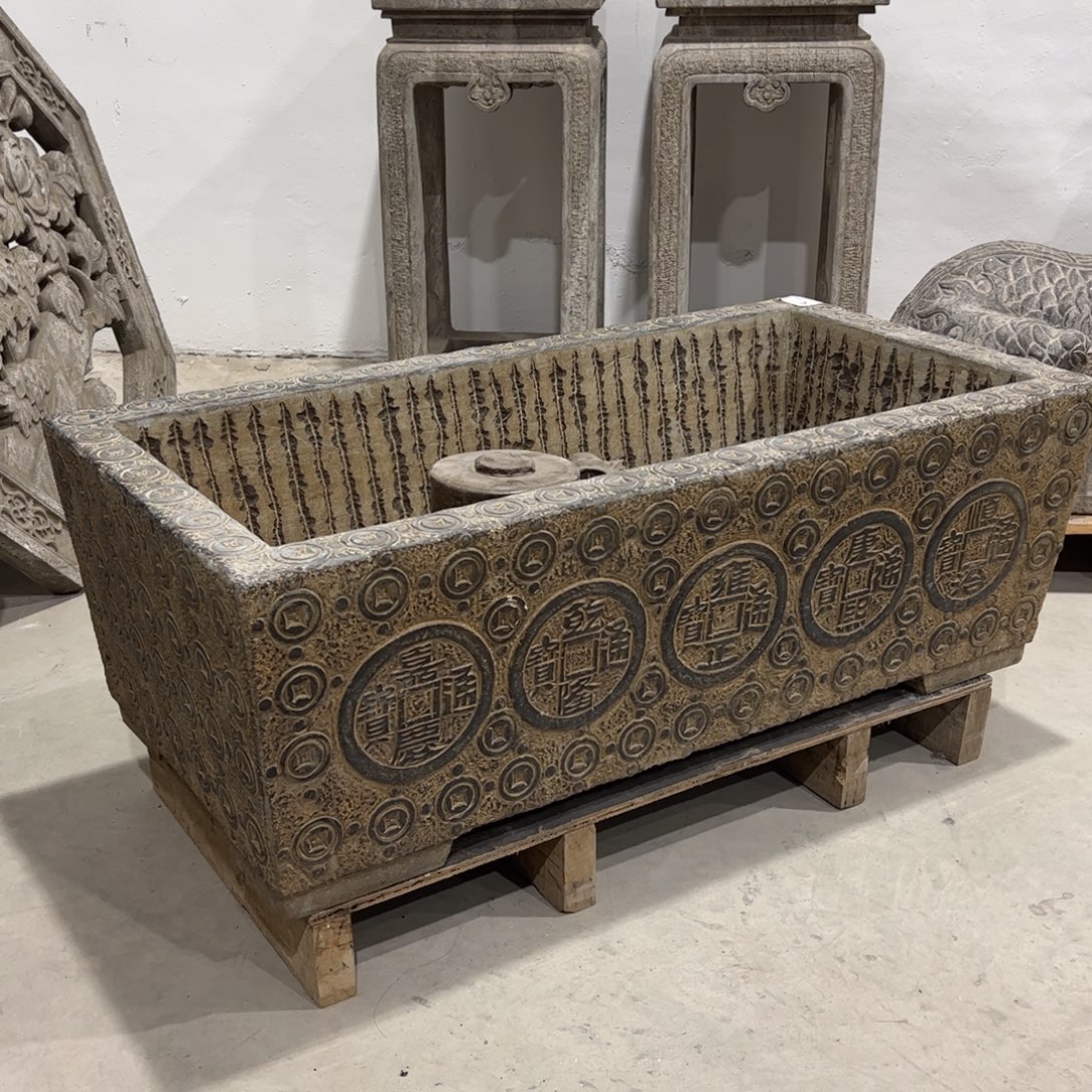 石头水槽长1米 宽50 高36 聚宝盆一个不包邮