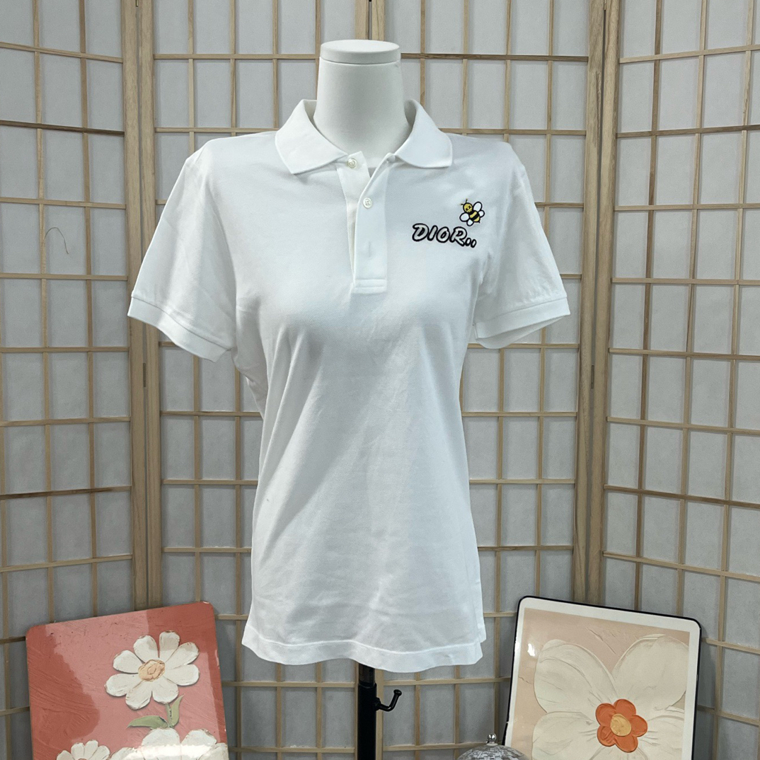 99新 DIOR/迪奥 99新 夏季韩版修身潮流透气速干短袖刺绣T恤