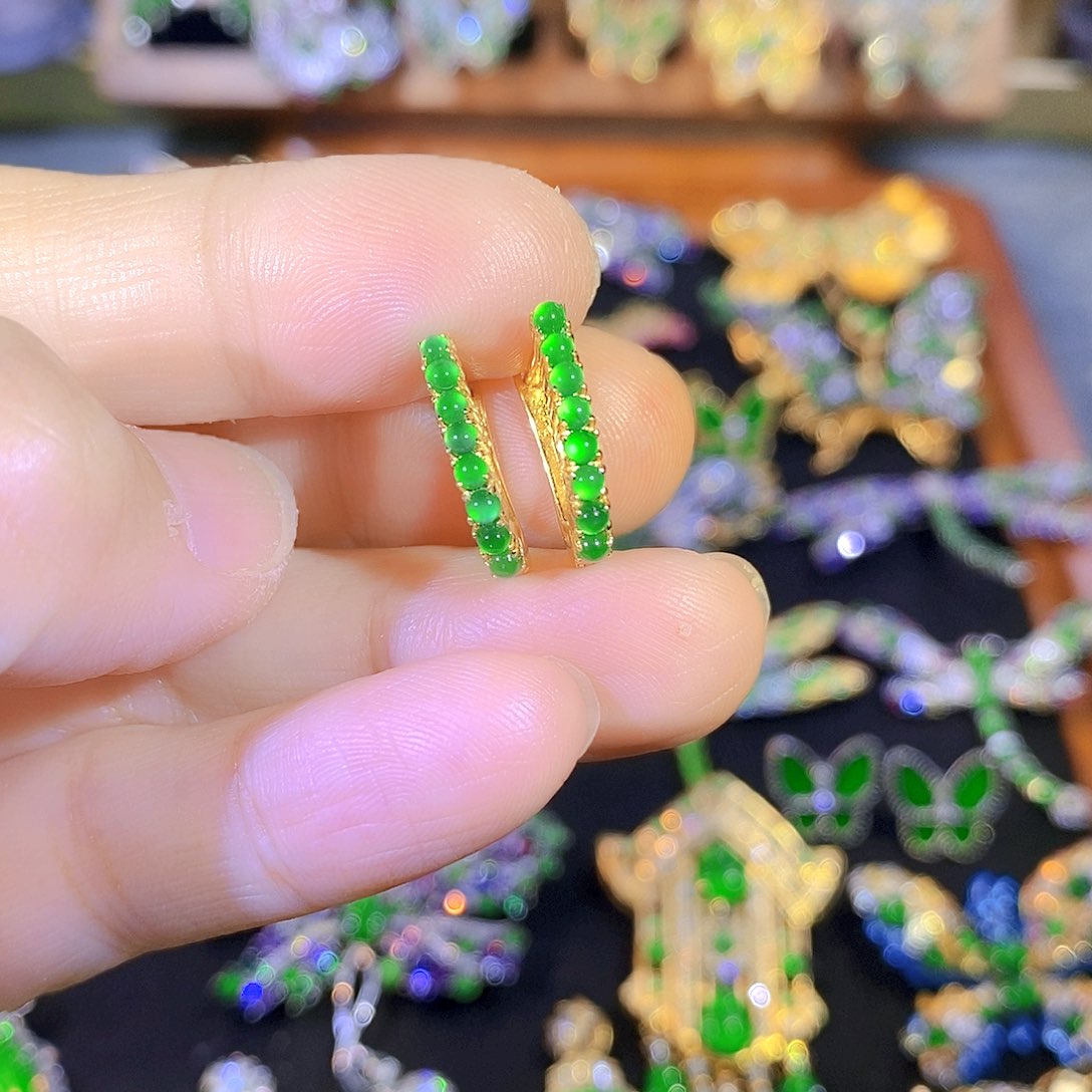 吊坠(不含链)银S925镶嵌翡翠