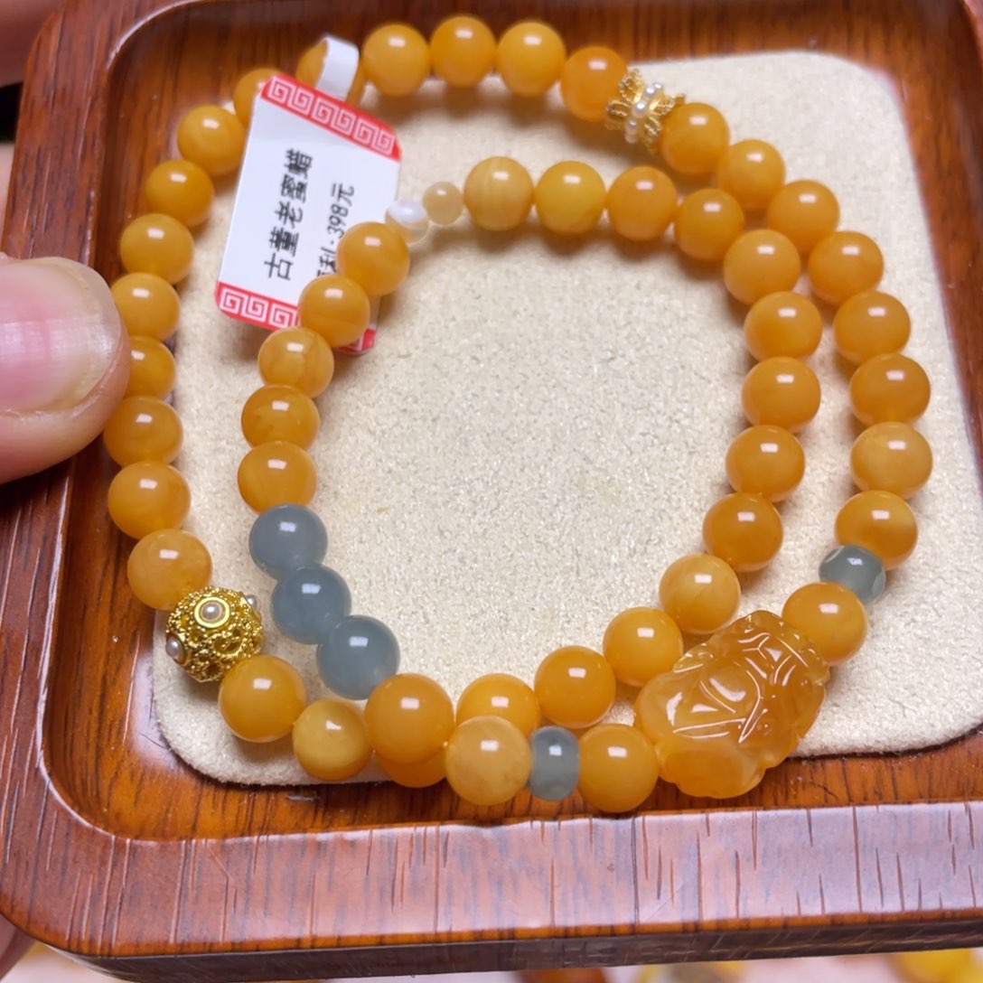 蜜蜡手链未镶嵌手串