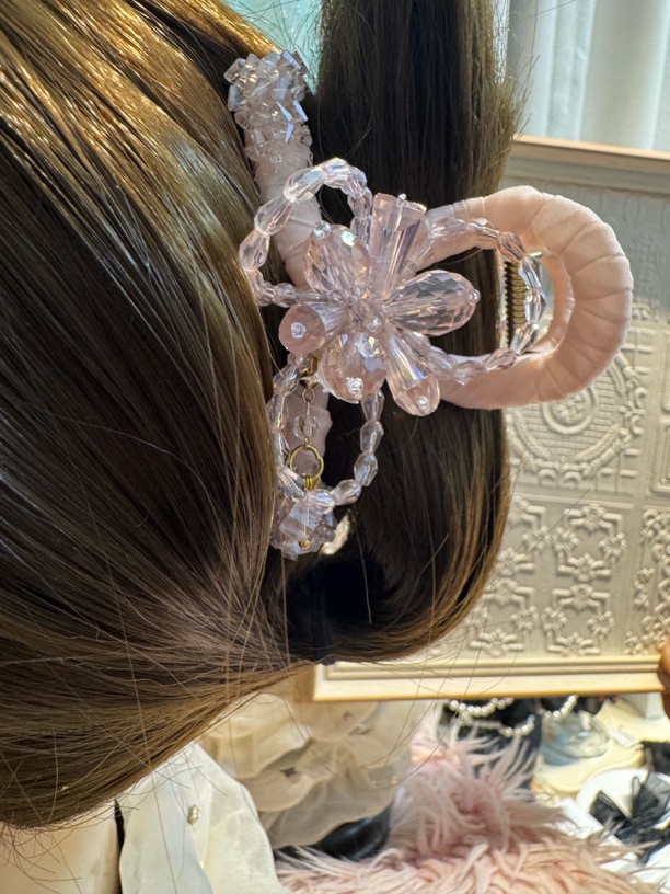 抓夹女发夹辫l发饰鲨鱼8公分抓夹发饰仙气