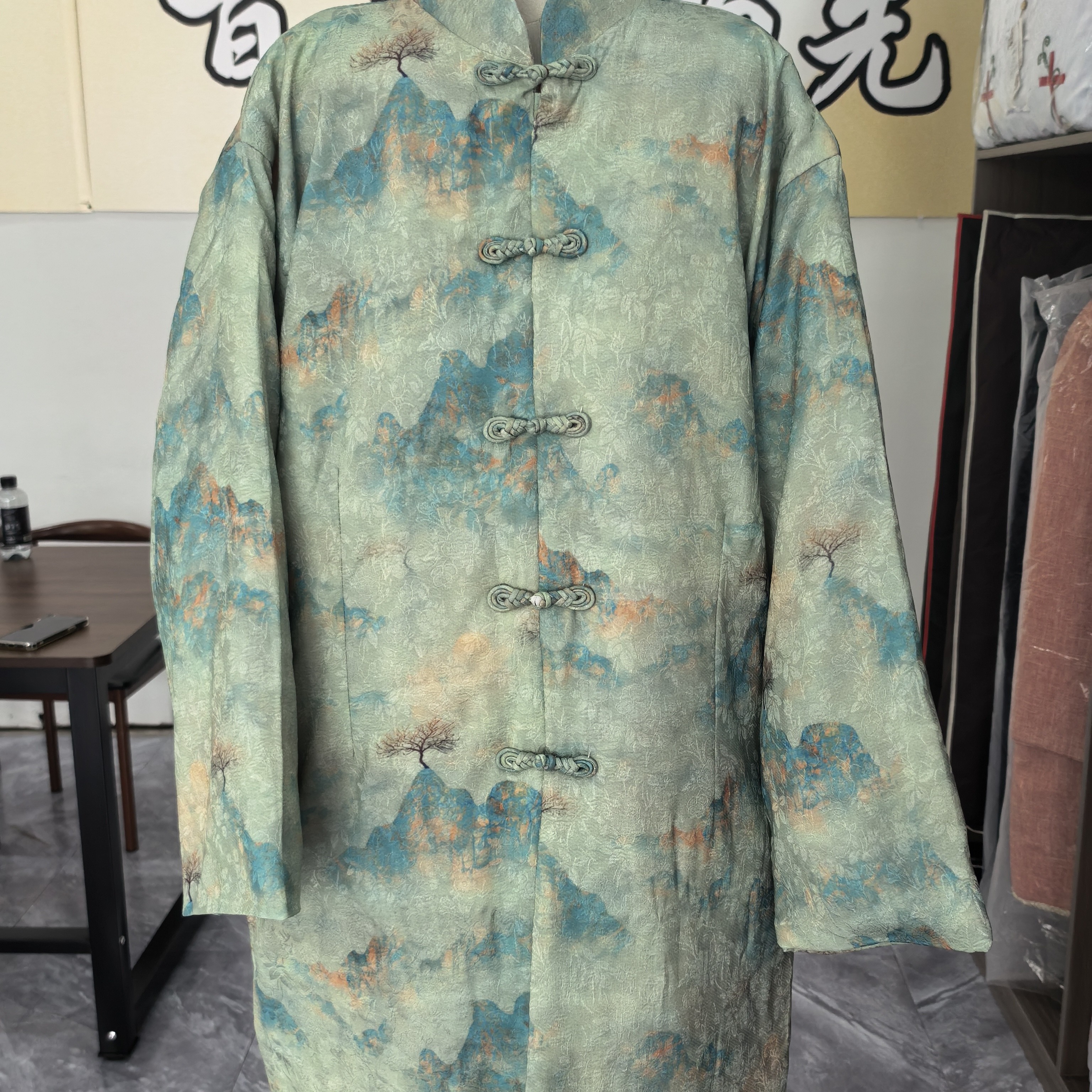 高档柔云纱新中式中老年女士百岁服全套长款设计