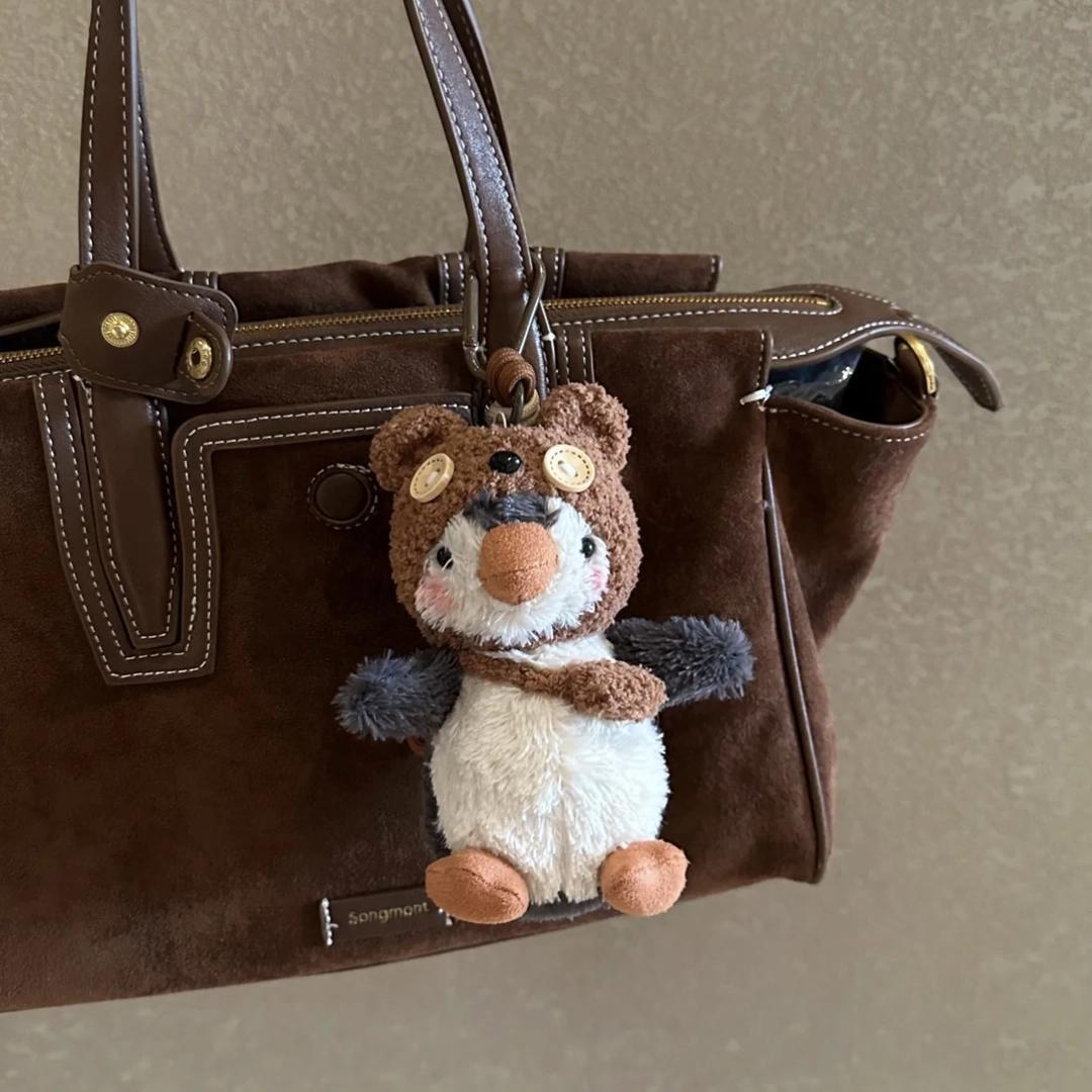 纽扣熊挎包企鹅包包挂件卡通毛绒可爱玩偶钥匙扣挂饰伴手礼送礼物