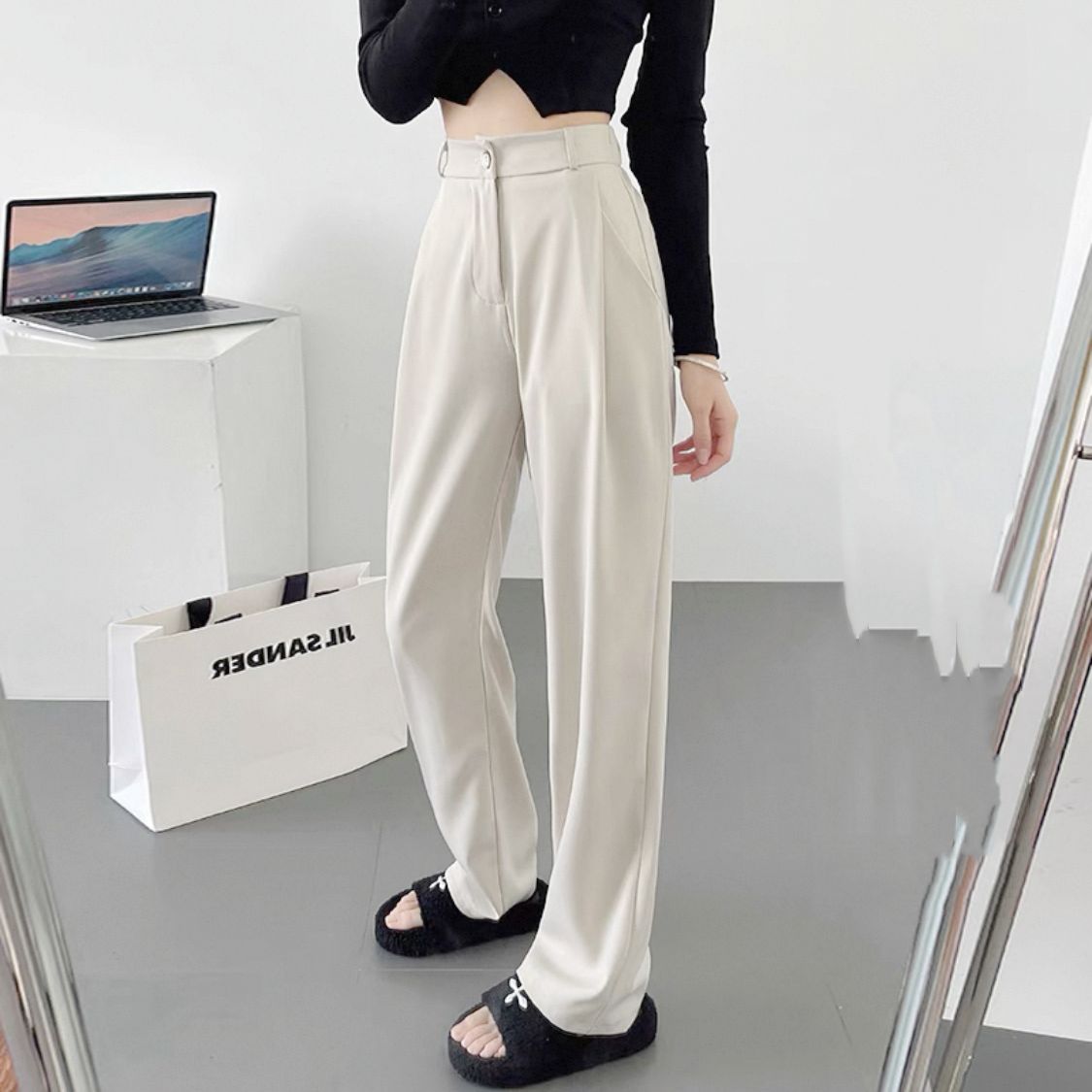 气质简约高货休闲西裤