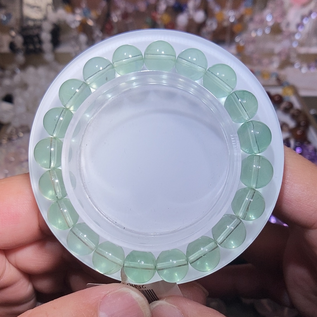 水晶手链未镶嵌绿萤石10mm