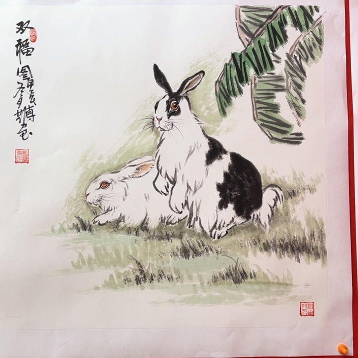 国画花鸟的翅膀和翅膀是白色和白色的羽毛70.70