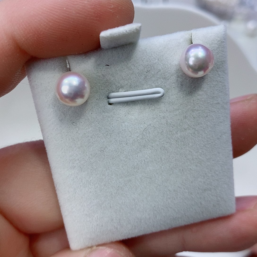 海水珍珠耳饰18K金镶嵌