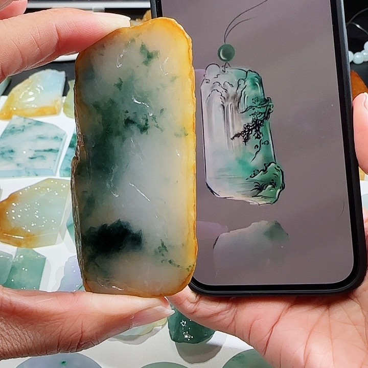 定制翡翠未镶嵌翡翠挂件