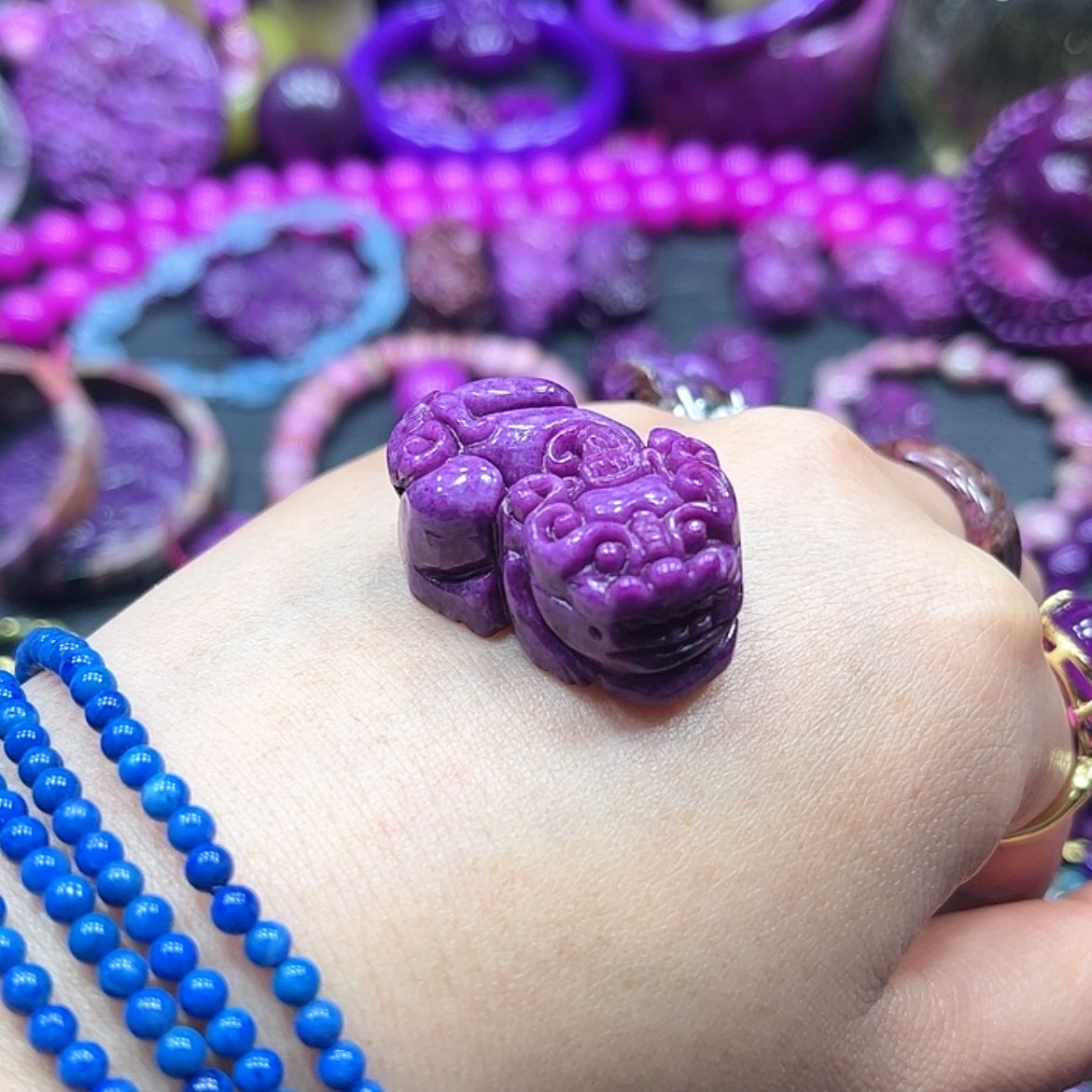 【闪购商品】琉璃配饰平***们舒具石老油料72