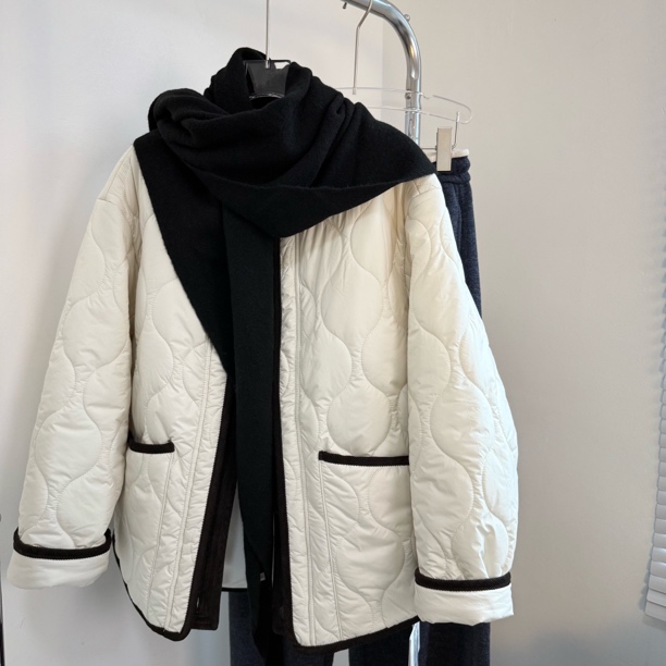 小香风棉服～圆领软糯舒适菱格精致宽松休闲棉服加厚时尚百搭MF